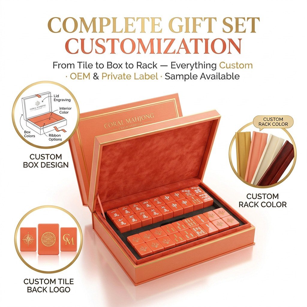 Factory Direct Luxury Acrylic American Mahjong Set – 166 Tiles detail