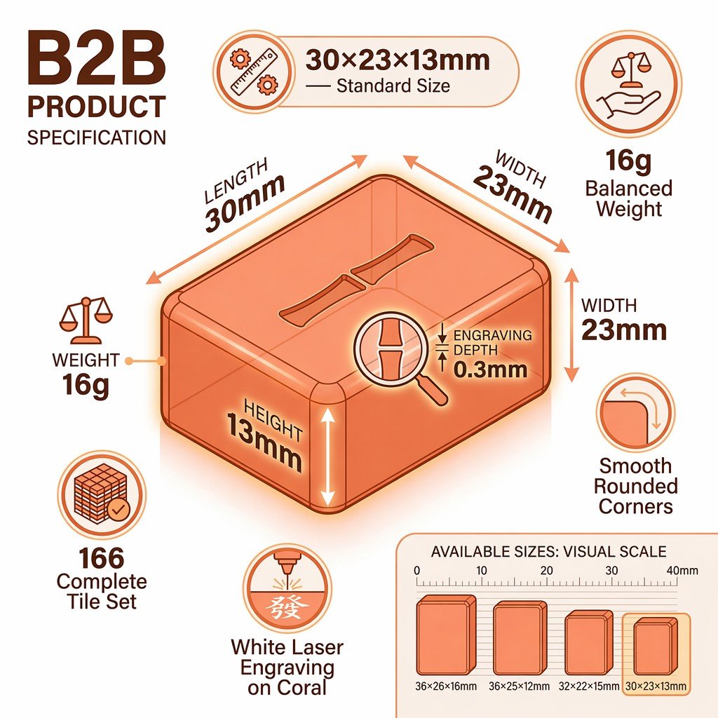 Factory Direct Luxury Acrylic American Mahjong Set – 166 Tiles detail