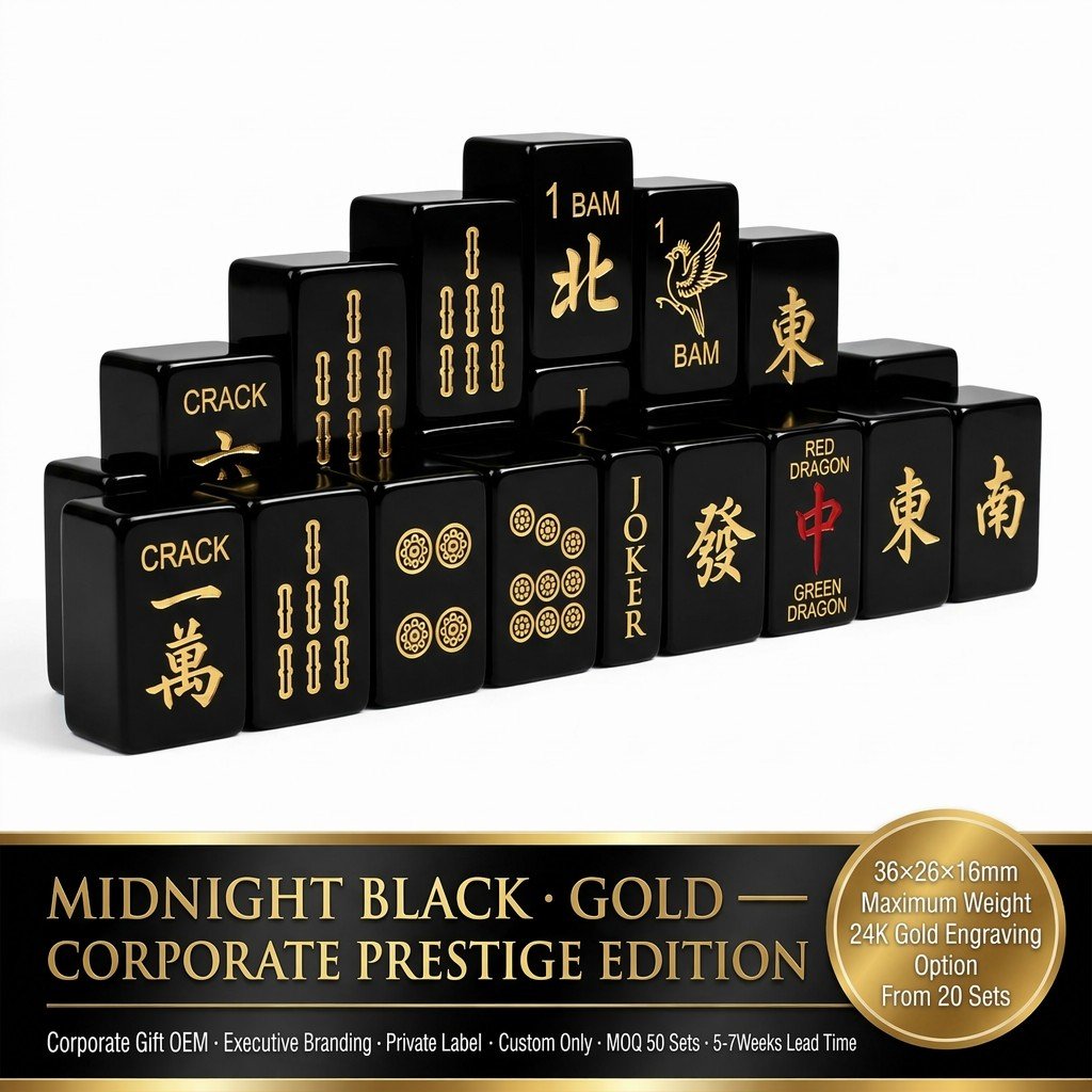 Factory Direct Black Acrylic American Mahjong Set – 166 Tiles — wholesale American mahjong set