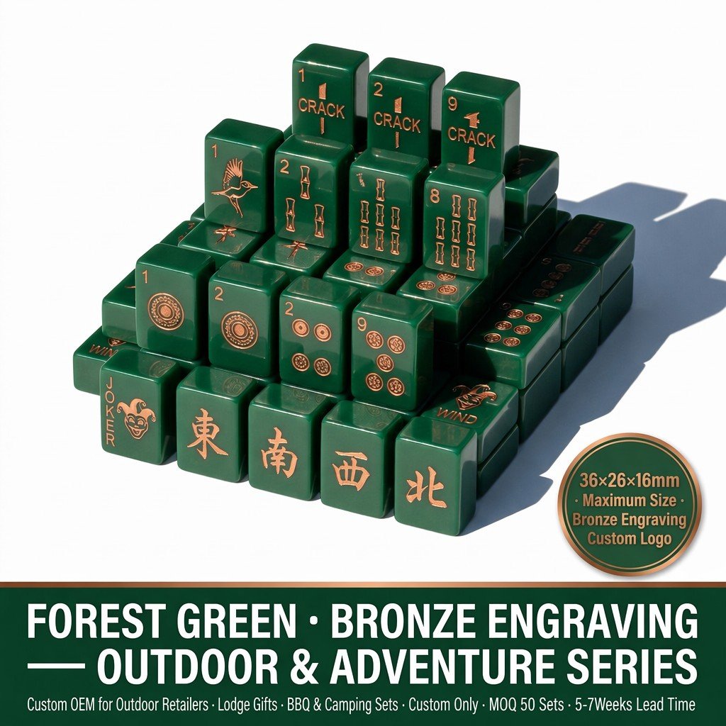 Factory Direct Green Acrylic American Mahjong Set – 166 Tiles — wholesale American mahjong set