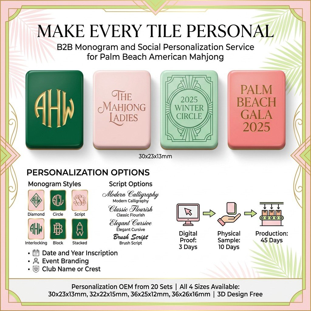 Factory Direct Pink Acrylic American Mahjong Set – 166 Tiles detail