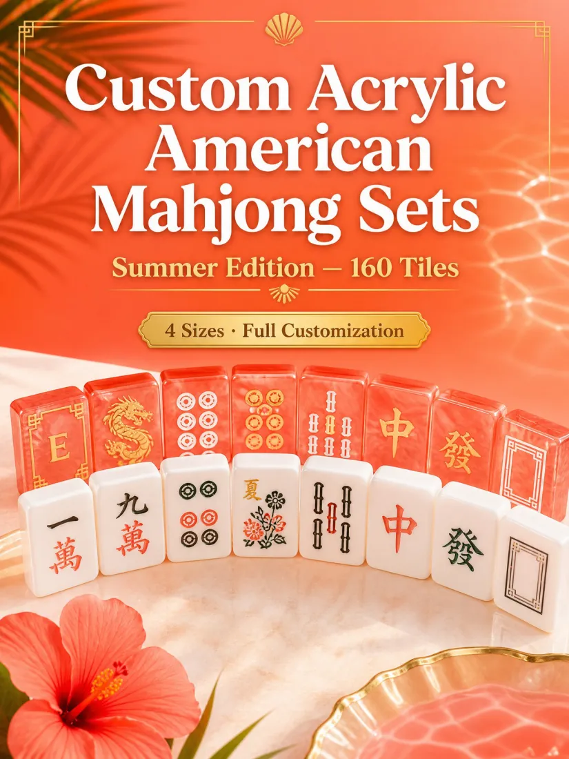 Factory Direct 4-Layer Acrylic American Mahjong Set – 160 Tiles (CS-114) detail