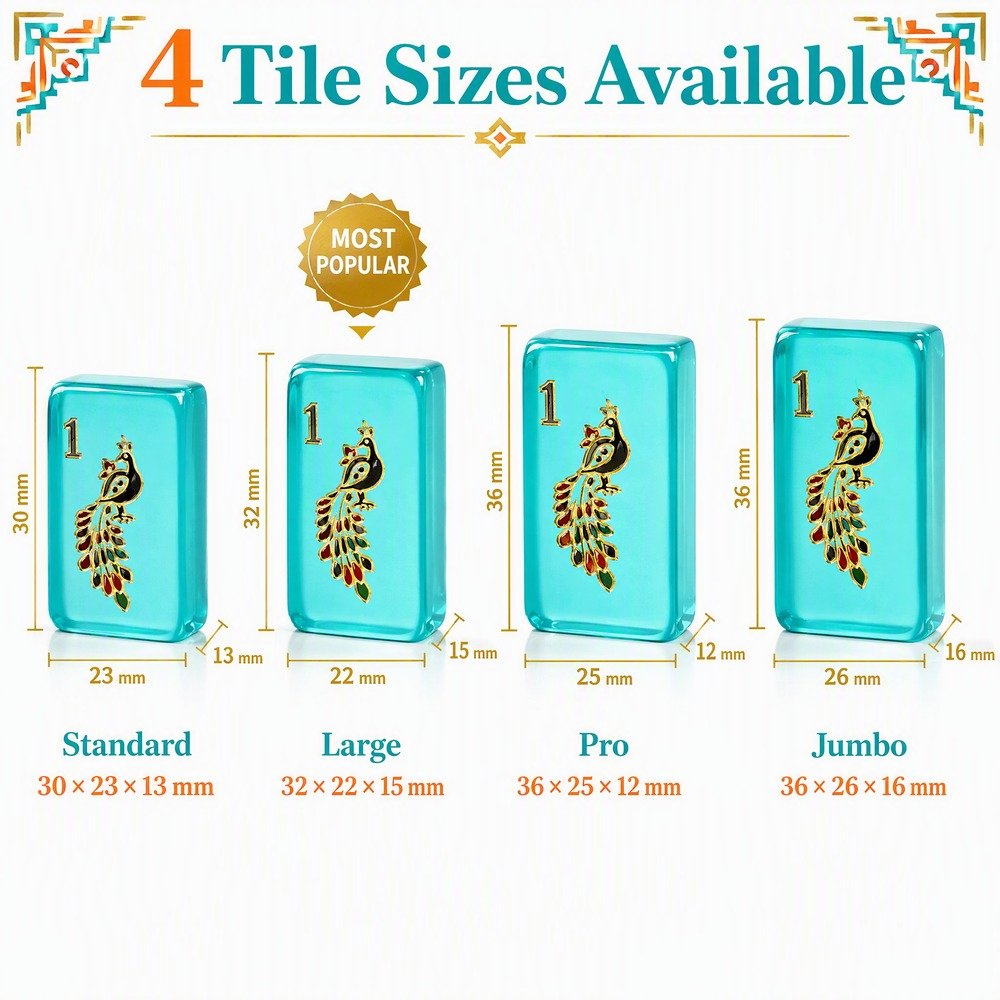 Factory Direct Teal Acrylic American Mahjong Set – 160 Tiles view 3
