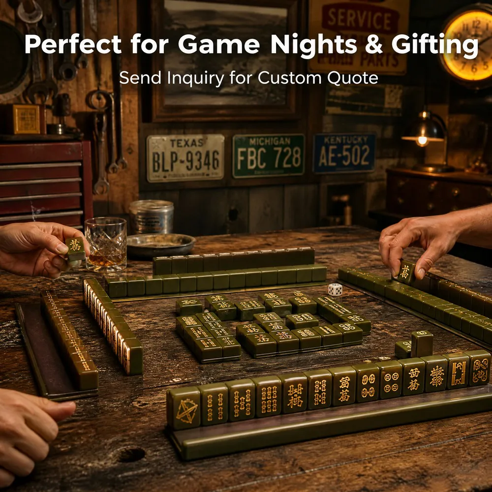Factory Direct Green Acrylic American Mahjong Set – 160 Tiles (CS-128) view 6