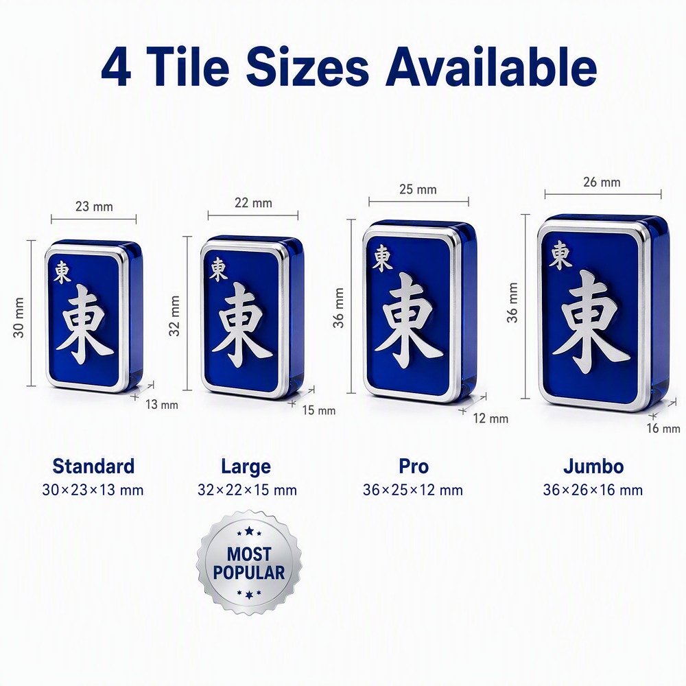 Factory Direct Blue Acrylic American Mahjong Set, Deep Engraving – 160 Tiles view 3