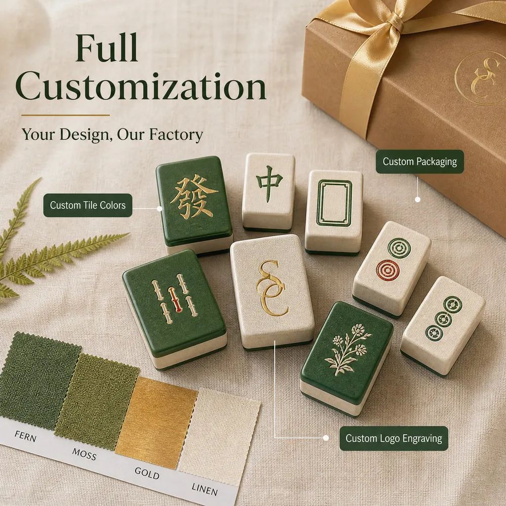 Factory Direct Green Acrylic American Mahjong Set – 160 Tiles (CS-148) view 4