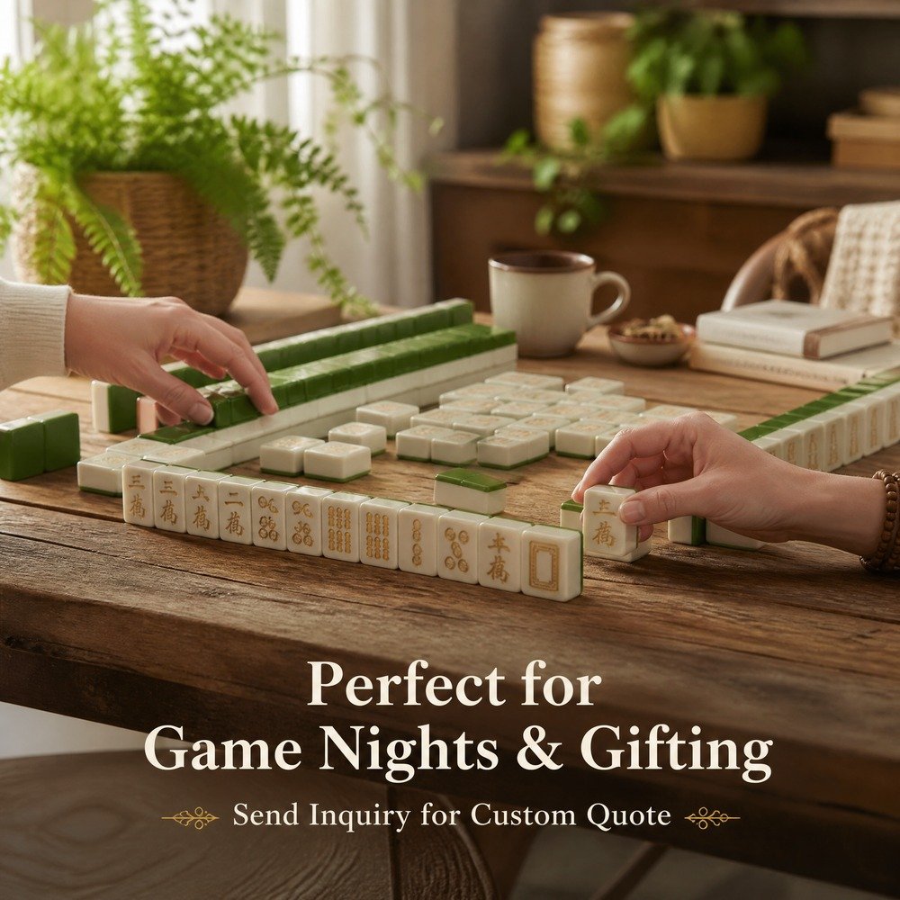 Factory Direct Green Acrylic American Mahjong Set – 160 Tiles (CS-148) view 6