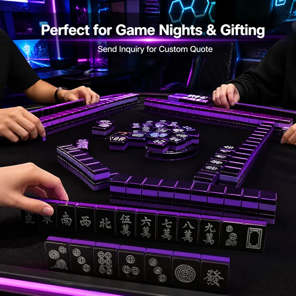 Factory Direct Purple Acrylic American Mahjong Set – 160 Tiles view 6