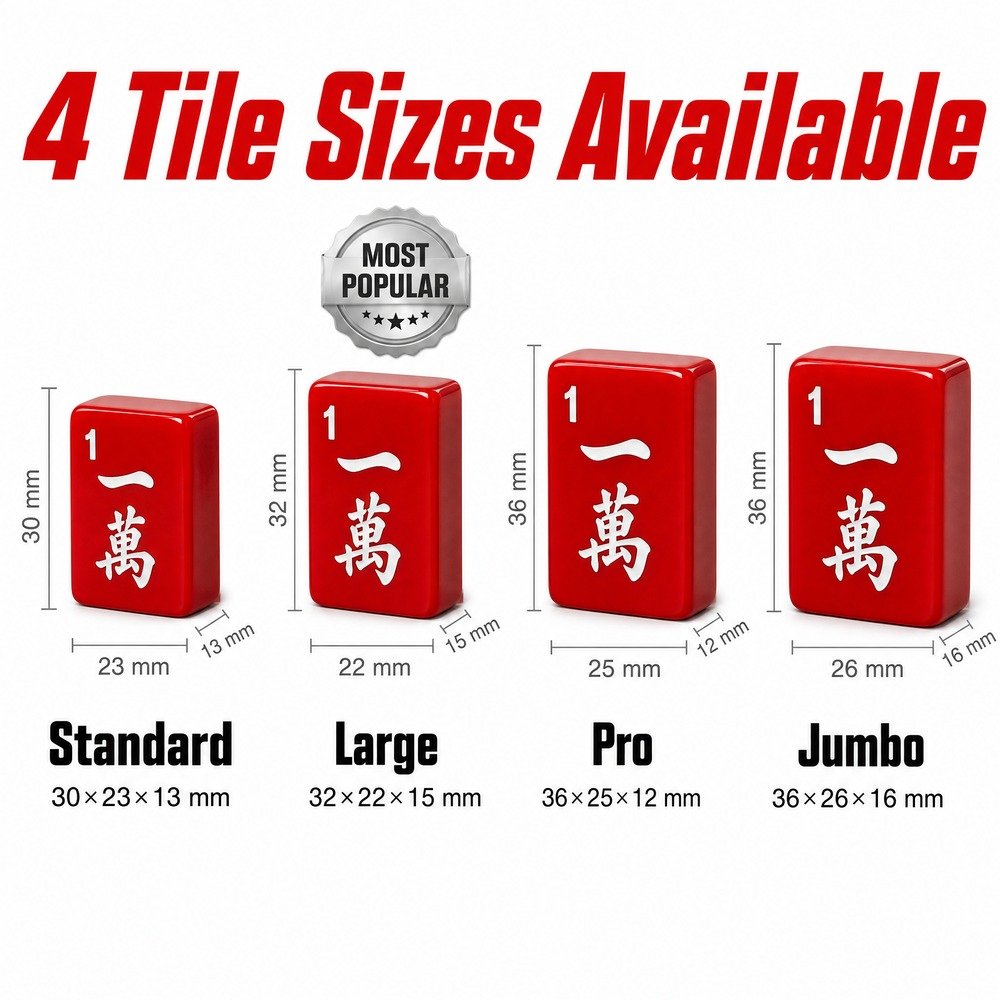 Factory Direct Red Acrylic American Mahjong Set, Engraved Detail – 160 Tiles view 3