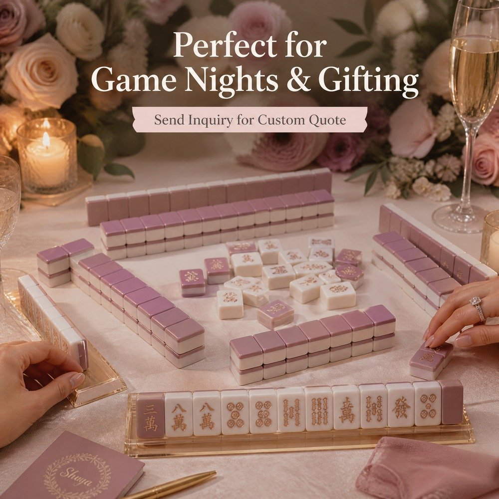 Factory Direct Purple Solid Acrylic American Mahjong Set – 160 Tiles view 6