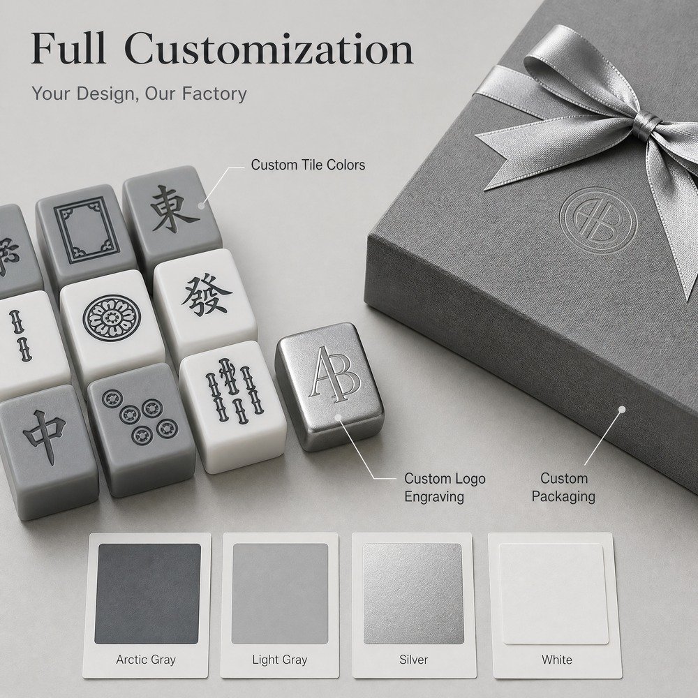 Factory Direct Solid Acrylic American Mahjong Set – 160 Tiles (CS-154) view 4