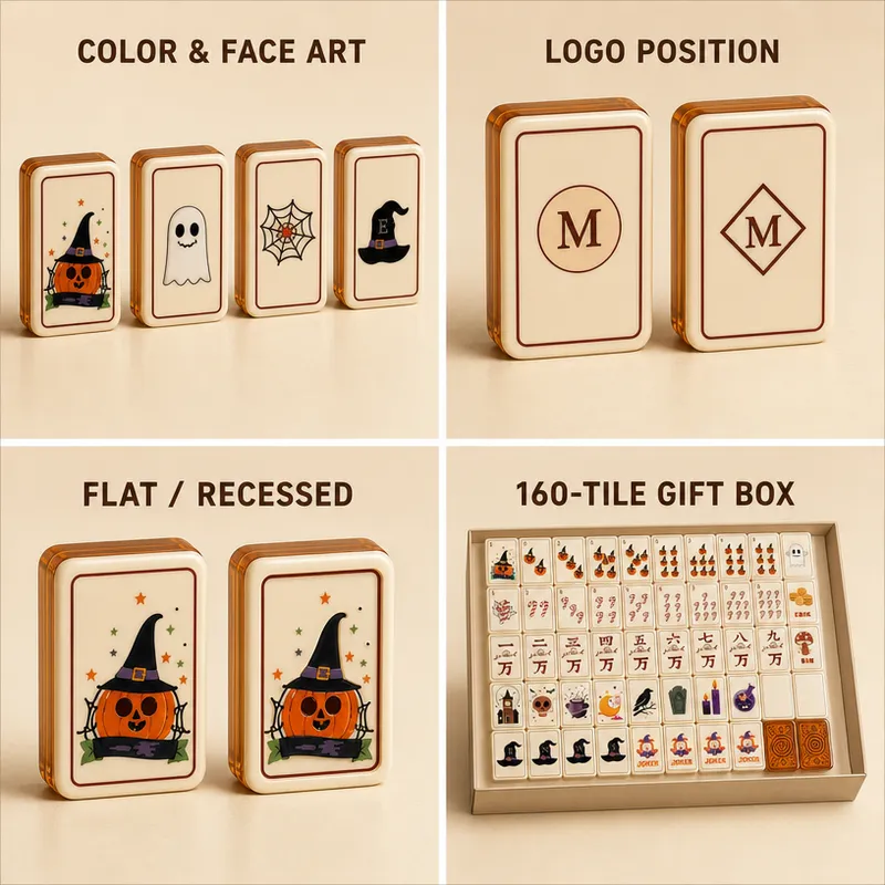 Factory Direct Halloween Solid Acrylic American Mahjong Set – 160 Tiles view 5