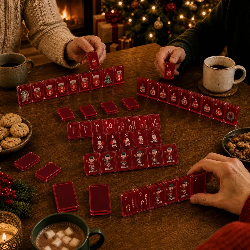 Factory Direct Christmas Acrylic American Mahjong Set – 160 Tiles view 7