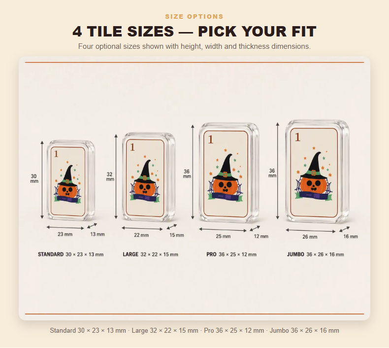 Factory Direct Halloween Acrylic American Mahjong Set – 160 Tiles detail