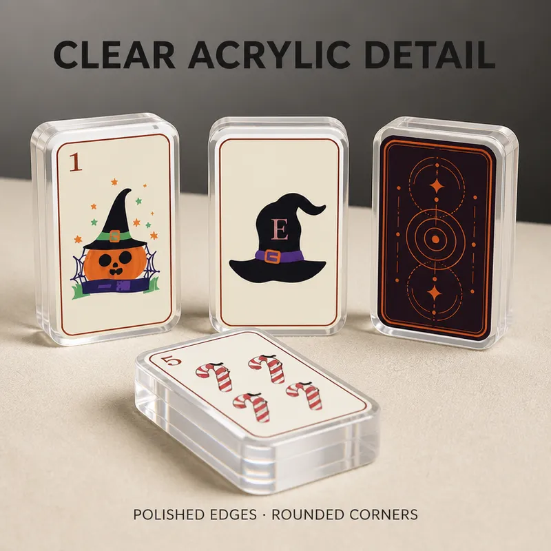 Factory Direct Halloween Acrylic American Mahjong Set – 160 Tiles view 3