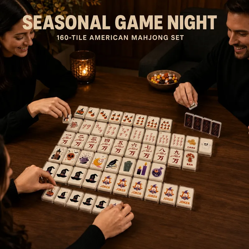 Factory Direct Halloween Acrylic American Mahjong Set – 160 Tiles view 7